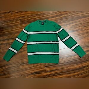 Gap men’s XS long sleeve crewneck striped sweater, green
